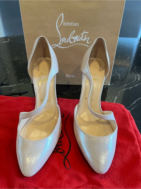 Christian Louboutin Shoes - Christian Louboutin Catchy One 100 Pumps in Suede Lame